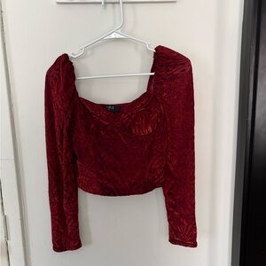 APL Women's Red Velvet Top